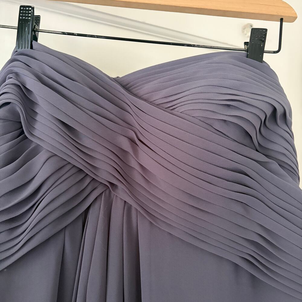Bill Levkoff 82955 Strapless Gray Formal Dress Size 16 - Picture 4 of 9
